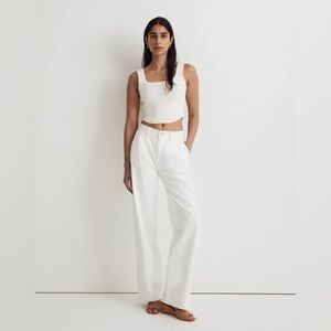 Madewell Tailored Crop Tank in Sleekhold (Lighthouse)